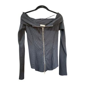 We The Free Black Zip-Up Top